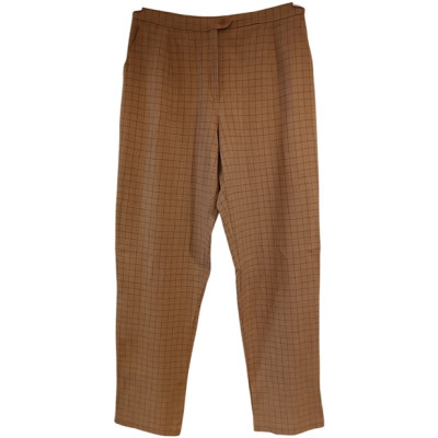 Marina Rinaldi - Pantalone dritti in lana color cammello - Italianfashionglam