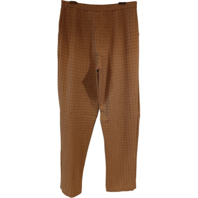 Marina Rinaldi - Pantalone dritti in lana color cammello - Italianfashionglam