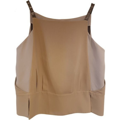 Giorgio Armani - Top con spalline in pura seta color beige. Italianfashionglam