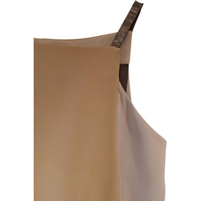 Giorgio Armani - Top con spalline in pura seta color beige. Italianfashionglam