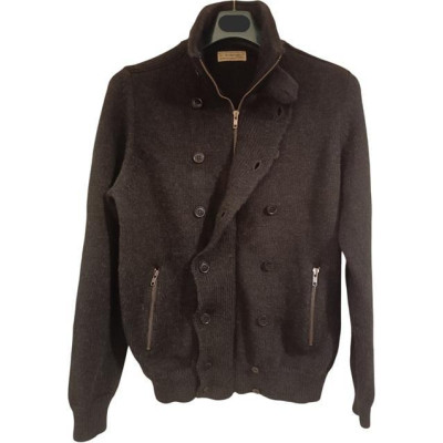 Mauro Grifoni - Cardigan da uomo in lana di color grigio scuro - Italianfashionglam