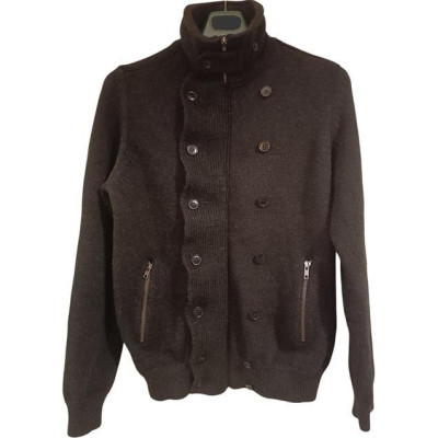 Mauro Grifoni - Cardigan da uomo in lana di color grigio scuro - Italianfashionglam