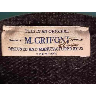 Mauro Grifoni - Cardigan da uomo in lana di color grigio scuro - Italianfashionglam