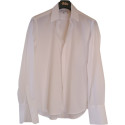 Valentino - Camicia da uomo in puro cotone color bianco manica lunga con gemelli - Italianfashionglam