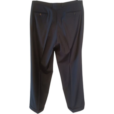 Loro Piana - Pantalone da uomo in lana Tasmania blu scuro - Italianfashionglam