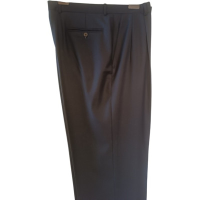 Loro Piana - Pantalone da uomo in lana Tasmania blu scuro - Italianfashionglam