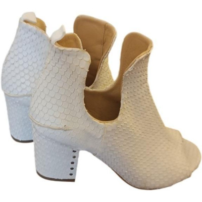 Manufacture d'essai - Stivaletti da donna in pelle bianco. Italianfashionglam