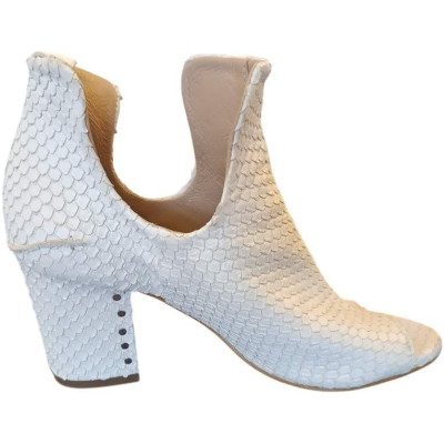 Manufacture d'essai - Stivaletti da donna in pelle bianco. Italianfashionglam