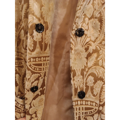 Pinko - Giacca glam da donna in vellutino di cotone color cammello - Italianfashionglam