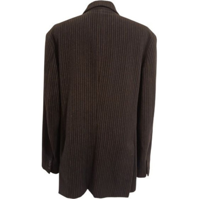 Romeo Gigli - Giacca uomo in lana blu gessato marrone - Italianfashionglam