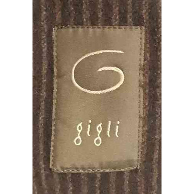 Romeo Gigli - Giacca uomo in lana blu gessato marrone - Italianfashionglam