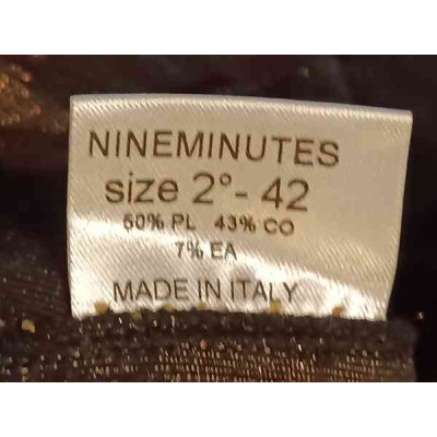 Nineminutes - Pantalone da donna in cotone multicolore a fantasia dorata - Italianfashionglam