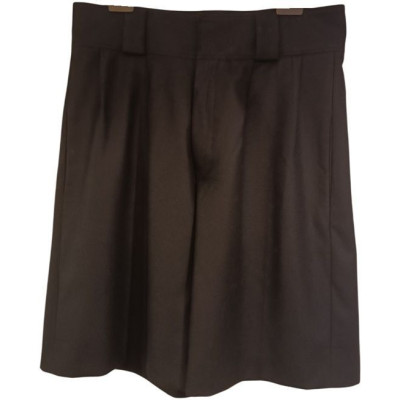 Miu Miu - Bermuda da donna in lana vergine color nero  - Italianfashionglam