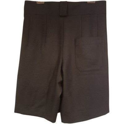 Miu Miu - Bermuda da donna in lana vergine color nero  - Italianfashionglam