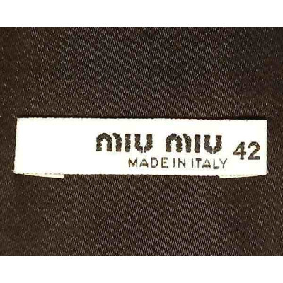 Miu Miu - Bermuda da donna in lana vergine color nero  - Italianfashionglam