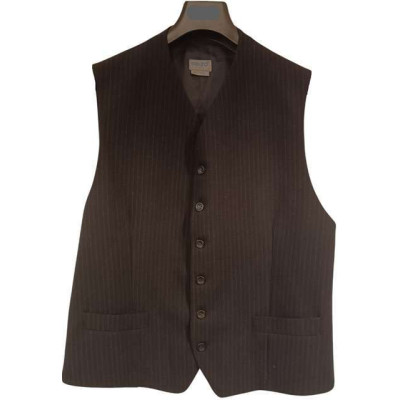 Kenzo - Gilet da uomo in lana colore nero gessato grigio - Italianfashionglam