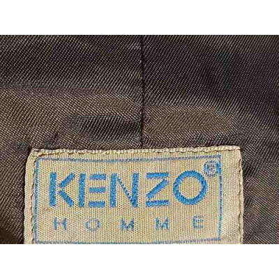 Kenzo - Gilet da uomo in lana colore nero gessato grigio - Italianfashionglam