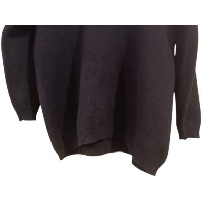 Brunello Cucinelli - Pullover da uomo in lana cashmere e seta blu scuro - Italianfashionglam