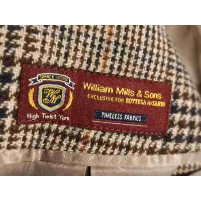 Bottega del Sarto - Giacca da uomo in lana Principe di Galles di color grigio - Italianfashionglam