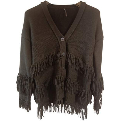 Liviana Conti - Cardigan da donna in lana di colore nero - Italianfashionglam