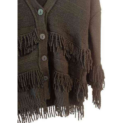 Liviana Conti - Cardigan da donna in lana di colore nero - Italianfashionglam