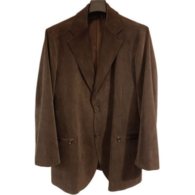 Armani Collezioni - Giacca da uomo in velluto color tortora - Italianfashionglam