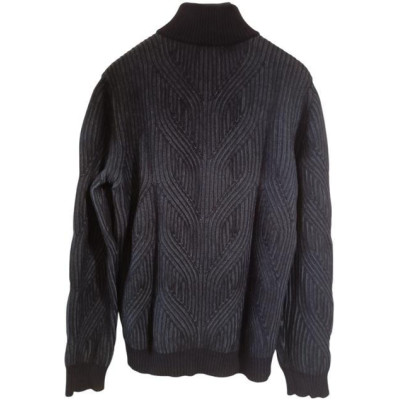 Hugo Boss - Maglione da uomo in lana vergine color blu - Italianfashionglam