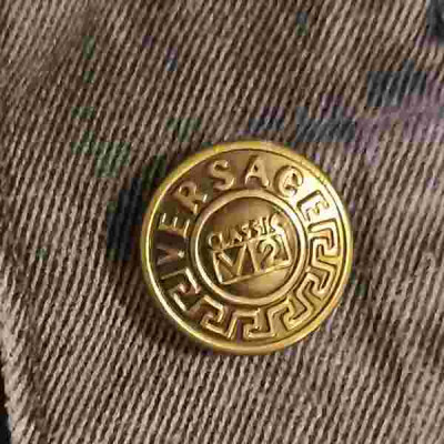 Versace - Grey jeans da donna in cotone dritti 5 tasche - Italianfashionglam