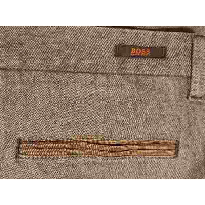 Hugo Boss - Pantalone da uomo in puro cotone di colore grigio - Italianfashionglam