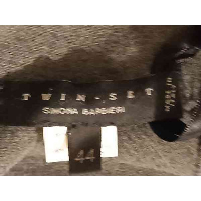 Twin-Set - Abito tubino in tessuto di viscosa e lana grigio- Italianfashionglam