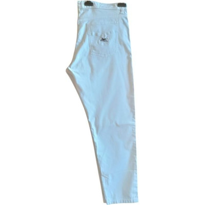 Etro - White jeans da uomo in cotone stretch 4 tasche - Italianfashionglam