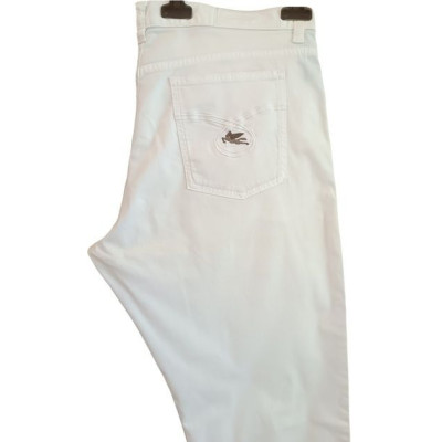 Etro - White jeans da uomo in cotone stretch 4 tasche - Italianfashionglam