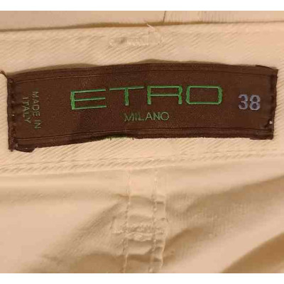Etro - White jeans da uomo in cotone stretch 4 tasche - Italianfashionglam