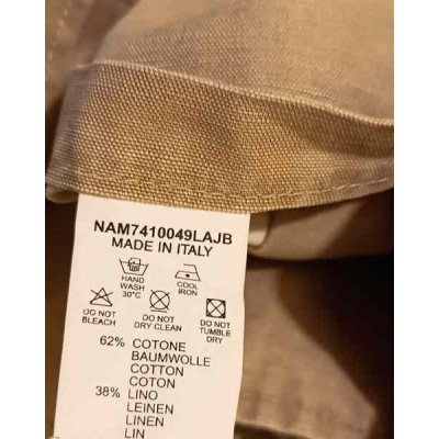 Fay - Giaccone glamour da uomo in cotone e lino beige - Italianfashionglam