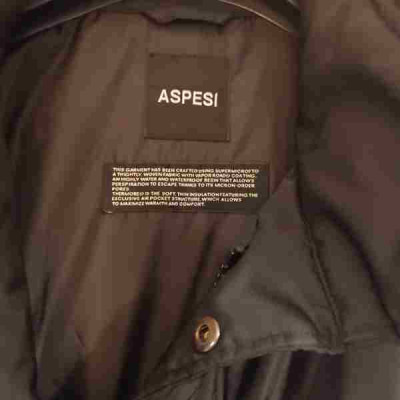 Aspesi - Giaccone parka da uomo in poliestere colore nero. acu030 - Italianfashionglam