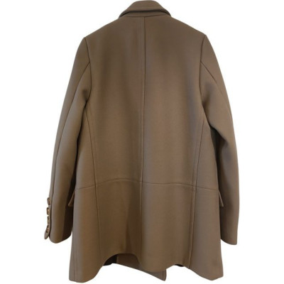 Alysi - Giacca da donna in lana di colore marrone fango a doppiopetto - Italianfashionglam