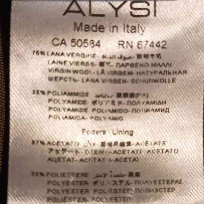 Alysi - Giacca da donna in lana di colore marrone fango a doppiopetto - Italianfashionglam