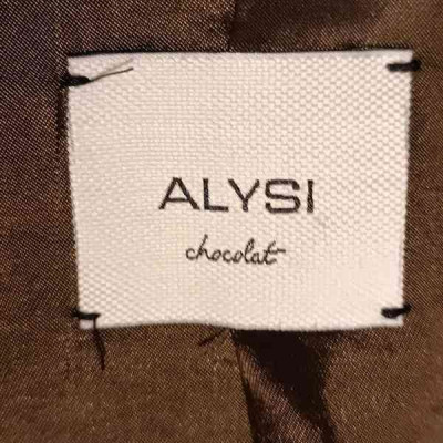 Alysi - Giacca da donna in lana di colore marrone fango a doppiopetto - Italianfashionglam