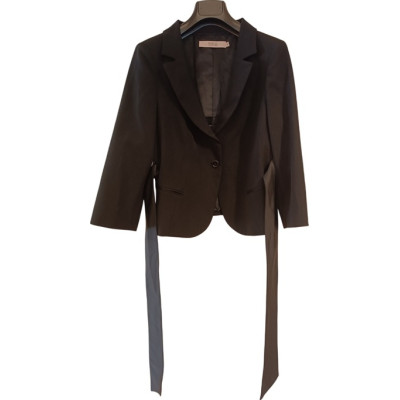 Valentino - Giacca corta da donna in lana di colore nero - Italianfashionglam