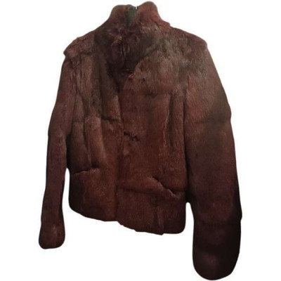 Heich - Giacca da donna in lapin colore bordò due tasche - Italianfashionglam