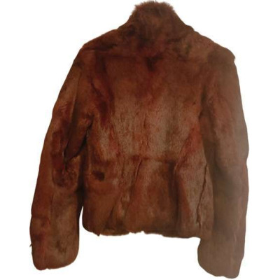 Heich - Giacca da donna in lapin colore bordò due tasche - Italianfashionglam