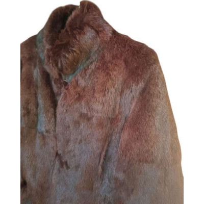 Heich - Giacca da donna in lapin colore bordò due tasche - Italianfashionglam