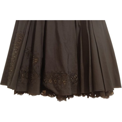 Marella - Gonna in puro cotone di color nero con ricami - Italianfashionglam