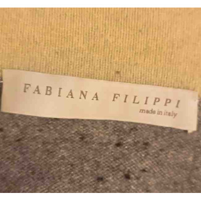 Fabiana Filippi - Cardigan da donna in lana merino grigio chiaro  - Italianfashionglam