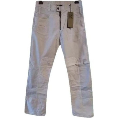 Kenzo - Pantalone chino da uomo in cotone grigio chiaro - Italianfashionglam