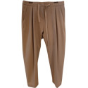 Liviana Conti - Pantalone da donna a carota in lana color beige. Italianfashionglam