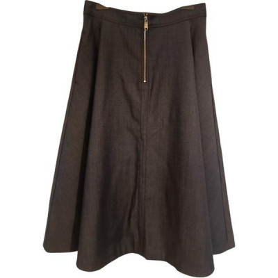 Max&Co. Gonna in lana vergine svasata color blue denim - Italianfashionglam