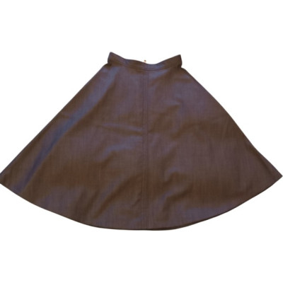 Max&Co. Gonna in lana vergine svasata color blue denim - Italianfashionglam