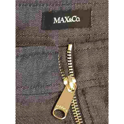 Max&Co. Gonna in lana vergine svasata color blue denim - Italianfashionglam
