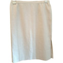 Marina Rinaldi - Gonna a trapezio in lino di colore beige - Italianfashionglam